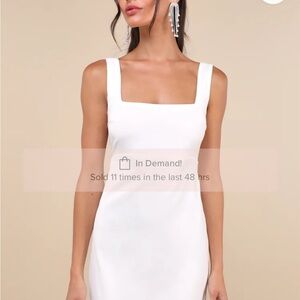 Lulu's Elegant Cream Strapless Dress